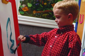 child painting